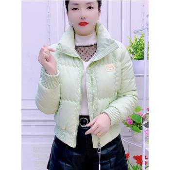 冬季2025時尚羽絨棉服新款小個子棉服韓版外套立領短款修身女棉衣
