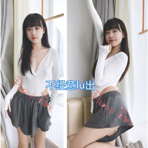 proudfox店鋪她秘露小出超褲甜辣高腰顯瘦a字褲新款