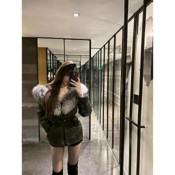 M900黑色羽絨服女冬季小個子2025新款短款大毛領超好看時尚麵包服