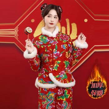 東北大花棉襖女冬季新款2025爆款大碼加厚過年棉服秋冬女士小花襖