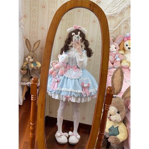 Lolita新款秋冬連衣裙洛麗塔大童蘿莉公主裙可愛派對JSK洋裝cos服