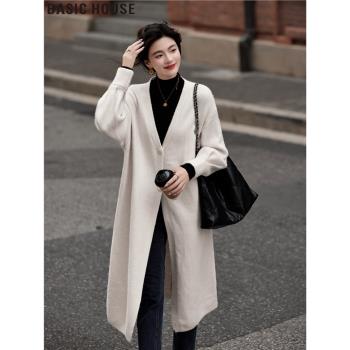 Basic House/百家好法式中長款高階感氣質風衣外套女2025春季新款