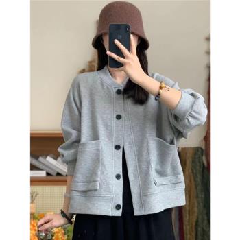 高階品牌純棉休閑開衫上衣棒球服