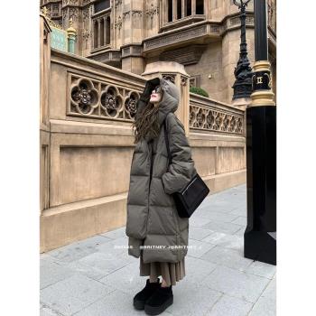 獨特超好看羽絨服女設計感小眾今年流行加厚白鴨絨連帽外套高階感