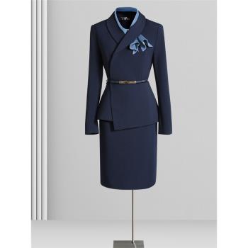 西裝職業套裝女春季時尚氣質女神範美容院前臺工作服空姐制服正裝