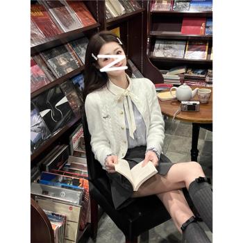 SOOS YY 韓版學院風夏季毛衣開衫外套女2024秋季新款針織上衣外搭