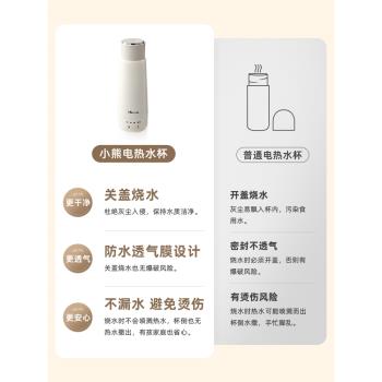 (免運)小熊便攜式恆溫壺加熱旅行燒水杯