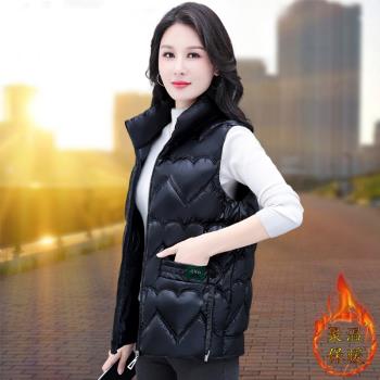 馬甲女短款2025新款冬季羽絨棉坎肩外穿馬夾秋冬保暖中年媽媽背心