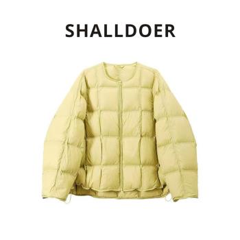 歐貨大碼短款輕薄無領棉衣棉服女冬季2025新款爆款保暖麵包服外套