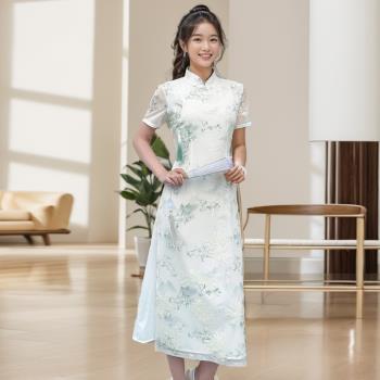 旗袍女2023年夏季名媛改良式旗袍