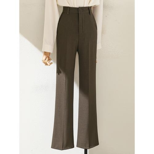 微喇西裝褲女裝2025年春夏新款高腰垂感喇叭褲修身顯瘦休閑拖地褲