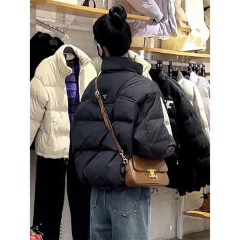 短款羽絨棉服外套女2025冬季新款顯瘦小個子加厚棉衣立領麵包服