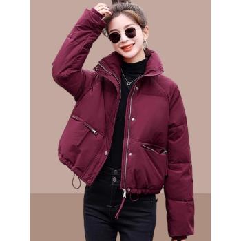 短款羽絨棉服女款2025冬季新款小個子棉衣棉襖保暖麵包服加厚外套