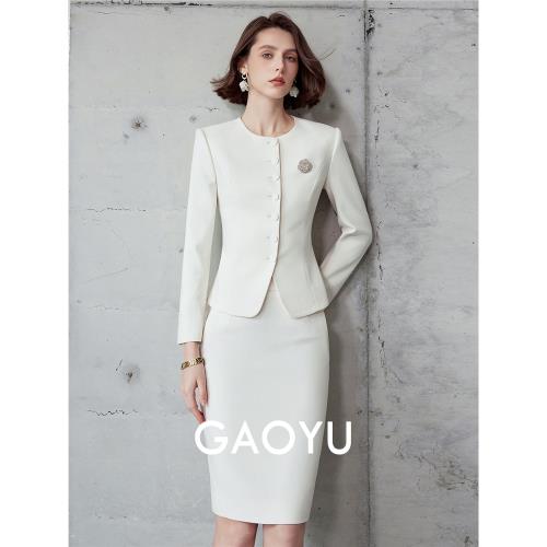 高語氣質白色職業套裝女套裙2026新款西服外套通勤商務正裝兩件套