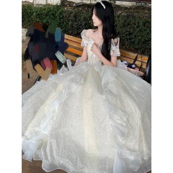 在逃公主風晚禮服女高級感高階輕奢小眾成人禮學生畢業生日蓬蓬裙