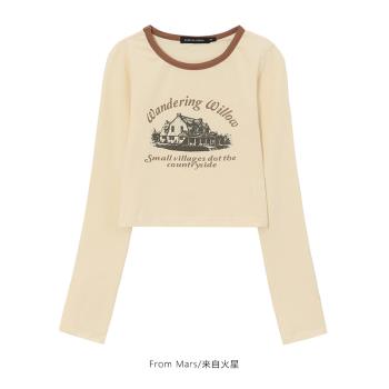 潮牌鄉村小屋vintage長袖上衣