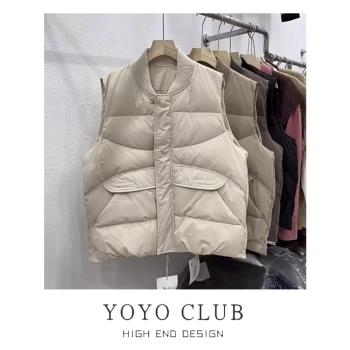 品牌折扣冬季大碼歐貨羽絨棉馬甲女寬松外穿背心坎肩時尚馬夾外套