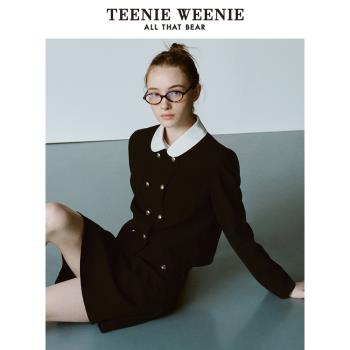 TeenieWeenie小熊秋季氣質優雅法式小香風短款西裝外套女