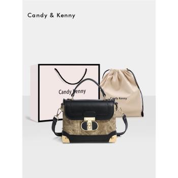 (免運)官網Candy&Kenny復古百搭小方包包女2025新款潮小眾高階感手提包
