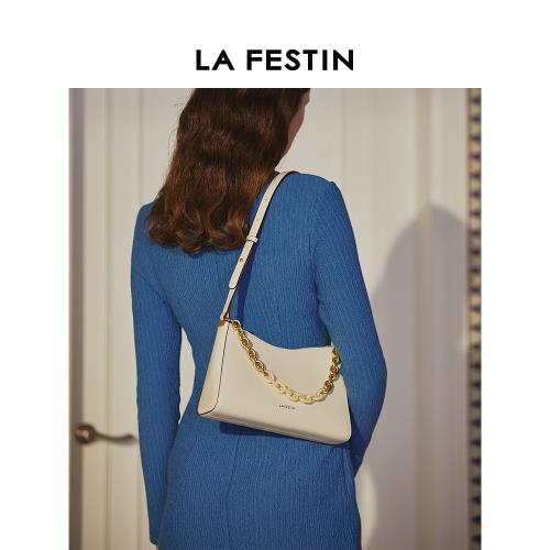 (免運)拉菲斯汀高級質感小眾單肩法棍包