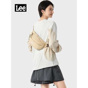 (免運)Lee官方時尚潮流胸包女生揹包輕便戶外騎行腰包通勤防水挎包百搭