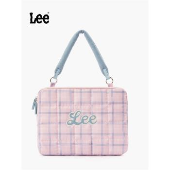 (免運)【交個朋友】Lee綿綿刺繡手提電腦包大容量防摔震15寸通勤筆記本