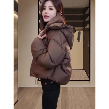 羽絨棉服女2025年冬季新款小個子輕薄加厚棉衣棉襖寬松大碼短外套