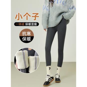 小個子打底褲女外穿春秋薄款2025款加絨加厚保暖棉褲羊羔絨褲秋褲