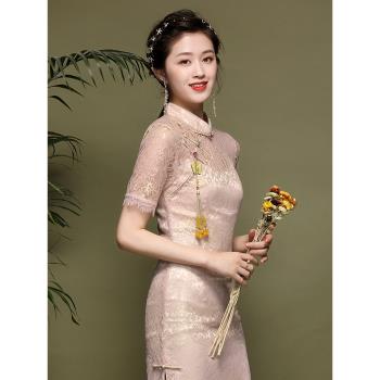年輕款禮服日常蕾絲中國風旗袍