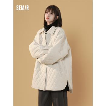 森馬旗下DAYIDS輕薄美式棒球棉服女生冬季加厚棉衣外套保暖棉襖子