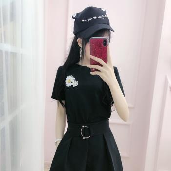 七七之緣花朵修身短袖上衣夏裝