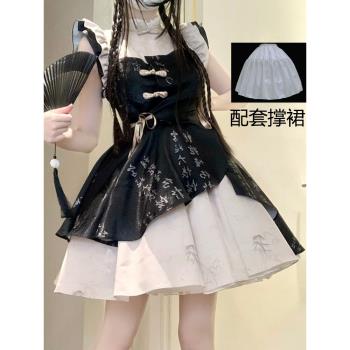國風洛麗塔Lolita新中式套裝中華風漢服COS禮服演出蓬蓬裙連衣裙
