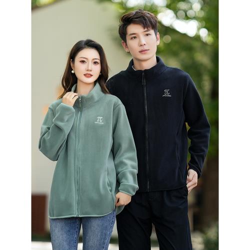 翠袖大碼女裝搖粒絨外套女2025新款秋冬情侶抓絨衣男加厚保暖上衣