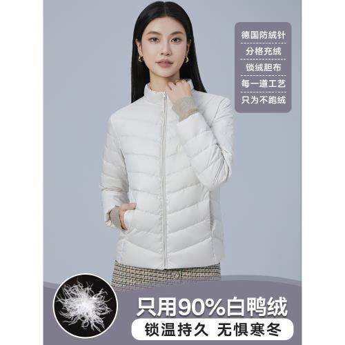 樂比心短款連帽休閑輕薄羽絨服