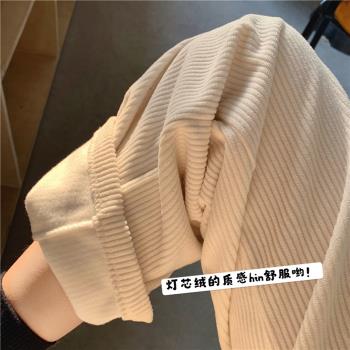 加厚燈芯絨寬松速賣通特大碼女裝