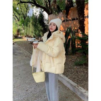 Fenni 2024新款冬季短款韓版羽絨服女顯瘦高級寬松保暖休閑外套