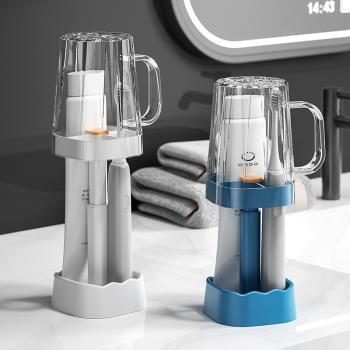 簡約漱口杯 學生牙刷置物架套裝洗漱杯 兒童牙杯臺面電動牙刷架子