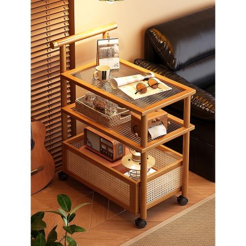 小推車置物架可移動客廳分層零食收納架家用小型多功能沙發側邊柜
