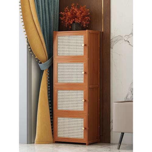 置物架客廳家用雜物儲物柜簡易大容量零食收納架落地式多層窄書架