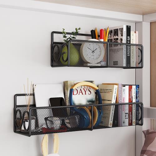 大學生宿舍壁掛墻上置物架床頭床上書架零食掛籃上鋪掛墻收納神器