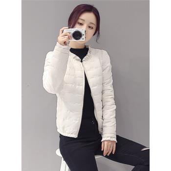 棉襖女2024新款薄款羽絨棉服小棉衣女短款修身小個子輕薄冬裝外套