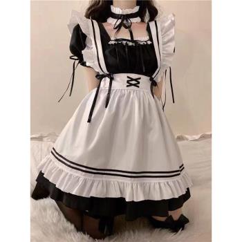 女僕大碼套裝洛麗塔輕熟COS服女傭連衣裙日系可愛女裝大佬日常