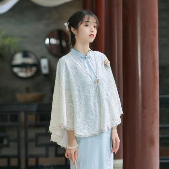 女生旗袍披肩中國風小外套蕾絲邊