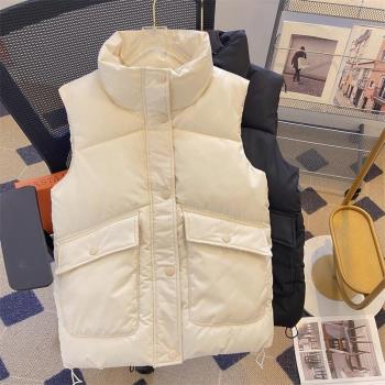 大碼女裝顯瘦馬甲女春季新款2025年短款坎肩背心外套麵包服棉馬夾