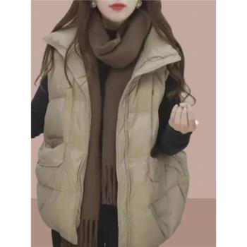 2025春秋冬新款羽絨棉馬甲女立領短款寬松大碼小個子馬夾坎肩外套