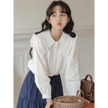 減齡純棉洛麗塔寬松娃娃領襯衫