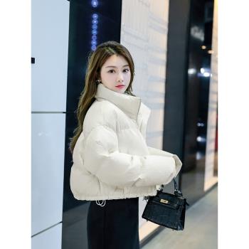 短款羽絨服女2024年新款設計感小眾高階寬松麵包服時尚洋氣外套潮