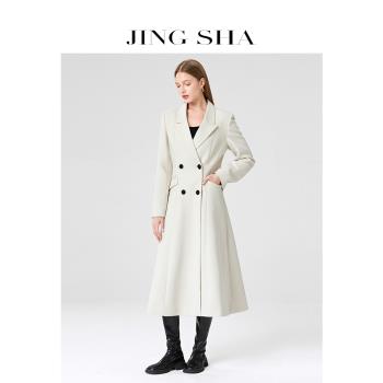 西裝呢子大衣女2024秋冬新款時尚氣質高階感收腰顯瘦長款毛呢外套