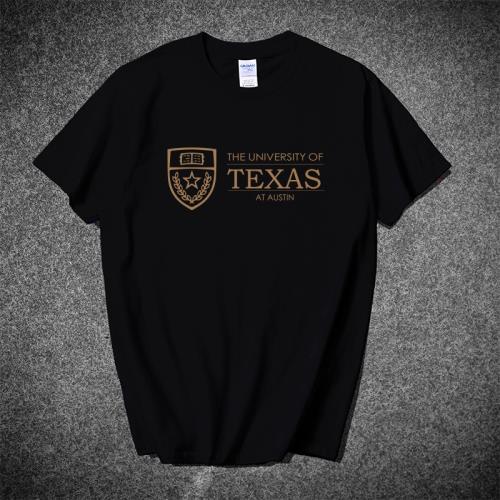 德克薩斯大學奧斯汀分校 圓領T恤UT-Austin紀念品純棉男女同款