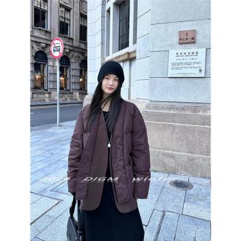 2024秋冬新款韓版懶惰風寬松假兩件羽絨服女高階感中長款保暖外套